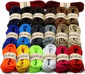 img 1 attached to Find Your Perfect Fit With DELELE'S Round Boot Laces - Available In 20 Colors And 4 Lengths!