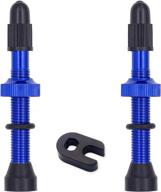 2 pack alloy presta air valve stem with core remover tool - keywell tubeless valve stems in multiple colors & sizes logo