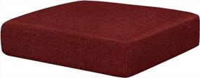 img 4 attached to Naturoom Linen Fabric Sofa Cushion Couch Covers, Sofa Furniture Protector Slipcover With Elastic Bottom, Soft Non-Slip Non-Wrinkle Non-Sticky Suitable For Chair Settee Seat Loveseat（Burgundy，Chair）