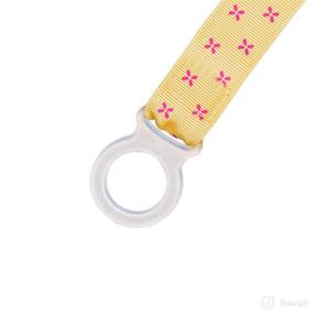 img 2 attached to 🦋 C.R. Gibson Butterfly Pacifier Clip with Secure Fastening to Baby's Garment - 8.5" Ribbon Length, 1" Width