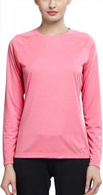img 4 attached to Оставайтесь защищенными под солнцем: женская футболка с капюшоном MOCOLY UPF 50+ с отверстиями для больших пальцев для тренировок на свежем воздухе и бега
