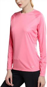 img 3 attached to Оставайтесь защищенными под солнцем: женская футболка с капюшоном MOCOLY UPF 50+ с отверстиями для больших пальцев для тренировок на свежем воздухе и бега