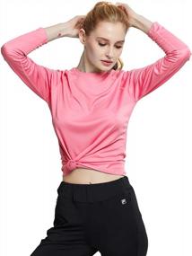img 1 attached to Оставайтесь защищенными под солнцем: женская футболка с капюшоном MOCOLY UPF 50+ с отверстиями для больших пальцев для тренировок на свежем воздухе и бега