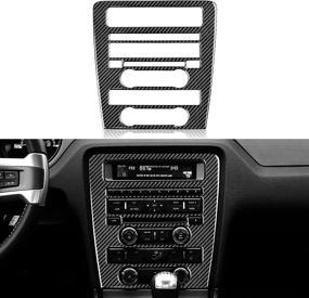 img 4 attached to Carbon Fiber Sticker Decal Car Interior Center Control CD Decoration Panel Trim Sticker Decal Cover For Ford Mustang 2009 2010 2011 2012 2013 2014 Accessories