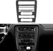 carbon fiber sticker decal car interior center control cd decoration panel trim sticker decal cover for ford mustang 2009 2010 2011 2012 2013 2014 accessories logo