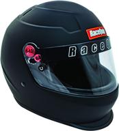 🏎️ premium racequip full face helmet pro20 series - snell sa2020 rated flat black, size medium 276993 logo