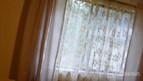 img 7 attached to Серые кружевные прозрачные шторы DWCN с цветочным принтом - набор из 2 стержневых карманных оконных вуалей, прозрачных штор для спальни, кухни, длинные короткие шторные панели 52 х 72 дюйма