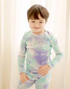img 3 attached to 👶 VAENAIT Baby 12M-12 Toddler Kids Boys Girls 100% Cotton Marble Sung Fit Sleepwear Pajamas 2-Piece Set