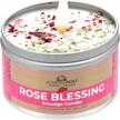 cleanse negative energy with handmade rose blessing smudge candle from sedona - soy, essential oils, real rose petals and sage leaf logo