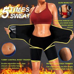 img 3 attached to 3-In-1 Sauna Waist Trainer, Butt Lifter, And Thigh Trimmer For Women - Sweat Body Shaper And Exercise Wrap For Workout And Sports