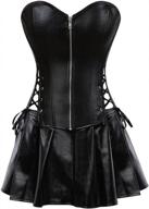 frawirshau faux leather corset dress - sexy bustier and lingerie for women - corset skirt costume perfect for special occasions логотип
