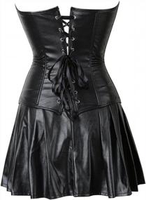 img 1 attached to Frawirshau Faux Leather Corset Dress - Sexy Bustier And Lingerie For Women - Corset Skirt Costume Perfect For Special Occasions