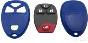 img 3 attached to 🔑 Blue Keyless Entry Remote Key Fob Case Cover for 2007-2016 Chevy GMC Pontiac Saturn Suzuki Cadillac Buick (4 Buttons)