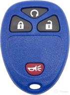 🔑 blue keyless entry remote key fob case cover for 2007-2016 chevy gmc pontiac saturn suzuki cadillac buick (4 buttons) logo