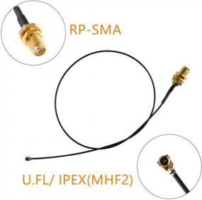 img 1 attached to 2 шт. 433 МГц Wi-Fi антенна 2.5Dbi SMA штекерный разъем с U.FL к SMA женский кабель косичка-15 см