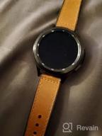 img 1 attached to Fullmosa 22Mm Leather Silicone Bands Compatible With Samsung Galaxy Watch 46Mm,Galaxy Watch 3 45Mm,Gear S3 Frontier/Classic,Brown review by Sarah Green