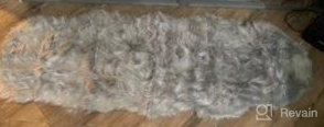 img 1 attached to Grey Faux Fur Rug For Bedroom - 4X4 Ft Round Area Rug Fluffy Shaggy Home Decor review by Hector Nito