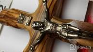 img 1 attached to Zuluf Catholic Cross Crucifix With Holy Land Stone For Wall Christian Olive Wood Religious Gift With Certificate Wooden Cross With Silver Plated Metal Crucifix And Stone 12Cm / 4.7 Inches CRS046 review by Rebecca Martin