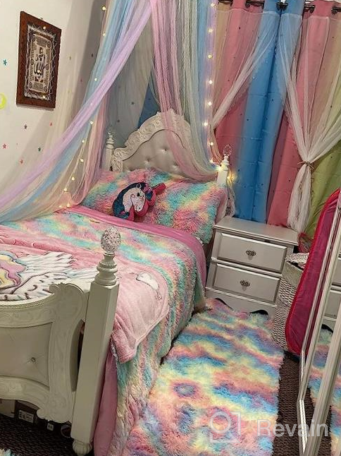 img 1 attached to Anjee Star Curtains For Kids 2 In 1 Double Layer Blackout Curtains Grommets Top Star Cutout Ombre Rainbow Curtains Sheer For Living Room Girls Bedroom 2 Panels In 52 X 84 Inch, Pink And Yellow review by Clinton Youmans