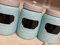 img 1 attached to Mason Jar Ceramic Canister Set For Kitchen - Set Of 3 Decorative Storage Containers With Air-Tight Lids For Coffee, Sugar & More - Country Style Storage W/Reusable Writable Surface - 12.85Oz/Canister review by Jason Martinez