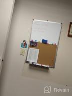 img 1 attached to Magnetic Bulletin Combo Board: 24X18 Inch Dry Erase Board Corkboard Wall Mounted For Home, School & Office Organization review by Patrick Brinson