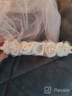 img 1 attached to White First Holy Communion Veil Headband for Flower Girls with Bow review by Laura Jones