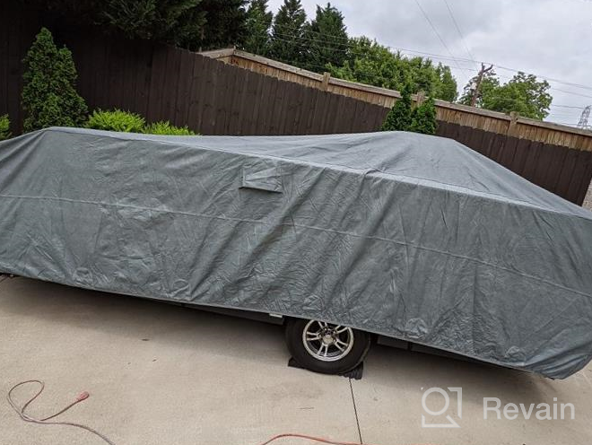 img 1 attached to IiSPORT 8-10Ft Long Pop-Up Folding Camper Trailer Cover - Waterproof & Tearproof RV Covers For Max Weather Protection review by Clint Fick