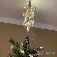 img 1 attached to 🌟 Lewondr Silver Christmas Star Tree Topper with Lights - Battery Powered Bethlehem Star Lighted Xmas Tree Ornament for Indoor Holiday review by Abdy Traini