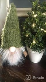 img 5 attached to 14 Inch Handmade Christmas Gnome Gift - Funoasis Tomte Plush Doll For Holiday Decoration, Birthday Present & Home Ornaments Tabletop Santa Figurines (Green)
