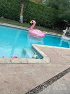 img 1 attached to Jasonwell Flamingo Pool Float: Giant Inflatable Raft With Fast Valves For Summer Beach And Swimming Fun. Perfect Pool Floatie Lounge For Adults And Kids, Ideal For Party Decorations And Toys. review by Joel Briggs