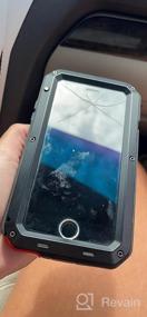 img 7 attached to Сверхпрочный водонепроницаемый чехол Marrkey для iPhone 6S — защитный чехол военного класса для всего тела со встроенным экраном, ударопрочный чехол Defender черного цвета