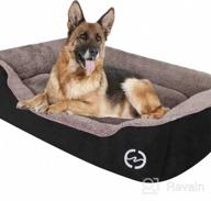 img 1 attached to Experience Ultimate Comfort With PUPPBUDD'S Orthopedic Dog Bed For Large Dogs - Washable, Breathable, And Cozy Rectangle Pet Sofa review by John Caldwell