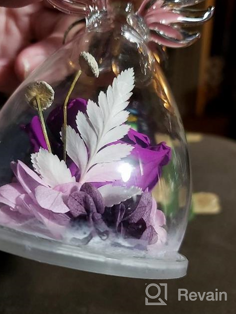 img 1 attached to Romantic Gifts For Mom: Pink Rose Flower In Glass Angel Figurines - Perfect Birthday And Valentine'S Day Gift For Women, Angelic Roses For Her, Best Friend, And Loved Ones review by Douglas Jakab