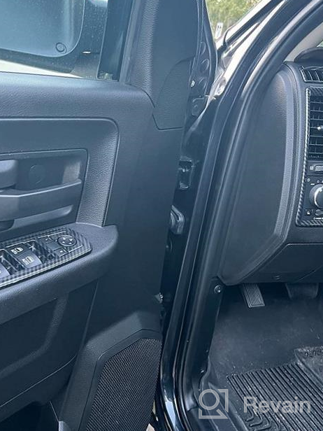 img 1 attached to Voodonala Window Lift Switch Trim For 2011-2019 Dodge Charger Durango, For 2010-2017 RAM, ABS Carbon Fiber 4Pcs review by Eric Timbeross