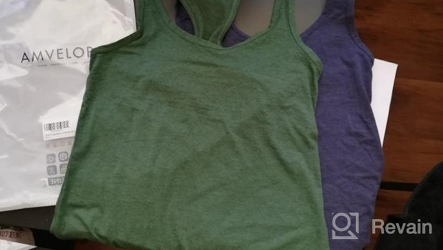 img 1 attached to Stay Supported And Stylish With AMVELOP'S 3 Pack Shelf Bra Tank Tops For Women review by Alex Reunion