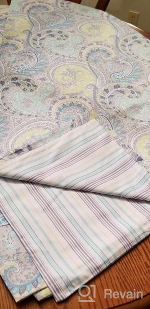 img 1 attached to Queen Size Pink Gray Green Floral Branches Flower Leaf Print Duvet Cover Bedding Set With 2 Pillowcases - Brandream Garden Style Reversible Purple Collection review by Justin Ritter