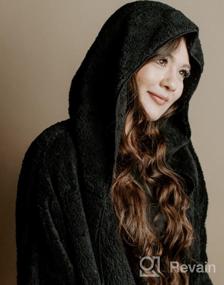 img 6 attached to Fashionable Women'S Sherpa Hooded Jacket With Pockets - Stay Cozy & Comfortable In Style