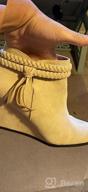 img 1 attached to Fringe Braided Strap Ankle Wedge Boots For Women - Stylish Western Heeled Booties Perfect For Fall Dressing review by Patrick Biletnikoff
