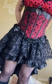 img 8 attached to Frawirshau Women'S Steampunk Corset Dress & Skirt Costume Set For Halloween Burlesque & Lingerie Lovers