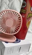 img 1 attached to Stay Cool With TekHome Mini Desk Fan: The Perfect Companion For Home And Office! review by Elton Luo