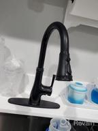 img 1 attached to Matte Black Bathroom Faucet With Pop Up Drain | 4 Inch Centerset Dual Handle Faucet | 360 Degree Swivel Spout | Includes 2 Water Supply Hoses | Suitable For Bathroom Sink | WEWE Brand review by Gabriel Rosenberg
