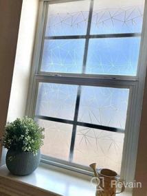 img 5 attached to Coavas Rainbow Window Film Privacy: Holographic Decorative Stained Frosted Glass Window Stickers Bathroom Prism Window Clings Removable Opaque Static Cling Non-Adhesive Door Covering 17.5 X 78.7Inch