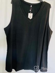 img 7 attached to Summer V Neck Sleeveless Tunics: ROSRISS Plus-Size Tank Tops For Casual Women'S T-Shirts And Tees