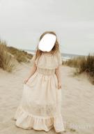 картинка 1 прикреплена к отзыву Платье макси-принцессы для маленькой девочки на свадьбе - бохо платье с открытыми плечами и кружевными оборками на праздники от Abbie Garcia
