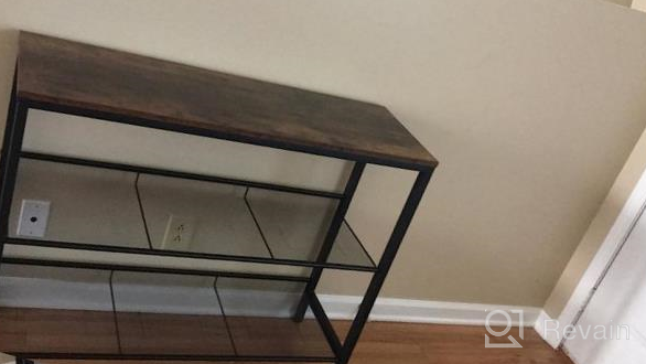 img 1 attached to Industrial Console Table With 2 Adjustable Shelves - Rustic Brown And Black BF01XG01 By HOOBRO review by Mat Thompson