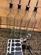 img 1 attached to 6 Pack 17Oz/500Ml YULEER Olive Oil Bottle Dispenser - Airtight Nozzle Plug & Pouring Spouts For Kitchen Use review by Adam Mazie