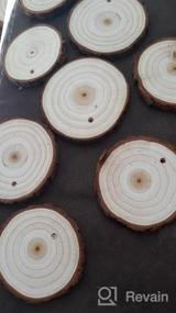 img 5 attached to Natural Wooden Slices Kit For DIY Rustic Decorations And Crafts – 26Pcs, 3.1"-3.5" Circle Shapes, Pre-Drilled With Holes! Perfect For Weddings, Christmas Ornaments And Coasters!