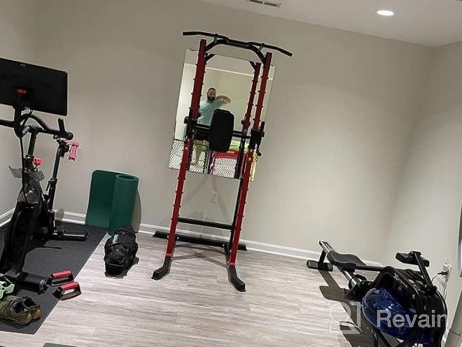 img 1 attached to Multi-Function Power Tower Pull Up Bar Station With J Hook And Dip Station For Home Strength Training Fitness Equipment - ZENOVA review by Gene Rosado