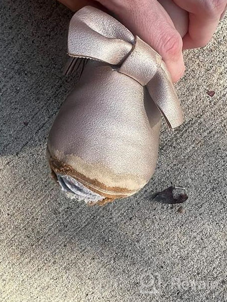 img 1 attached to Adorable Flower-Printed Baby Moccasins With Rubber And Soft Sole - Tasseled Bow Ballet Dress Shoes For Toddler Girls In High-Quality PU Leather review by Michael Bryan