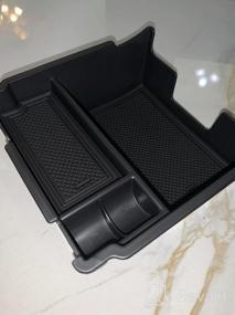 img 7 attached to Органайзер для центральной консоли из материала ABS, совместимый с Subaru Impreza 2017-2023 и Crosstrek 2018-2023, аксессуары для ящика для хранения подлокотника с черной резиновой отделкой.